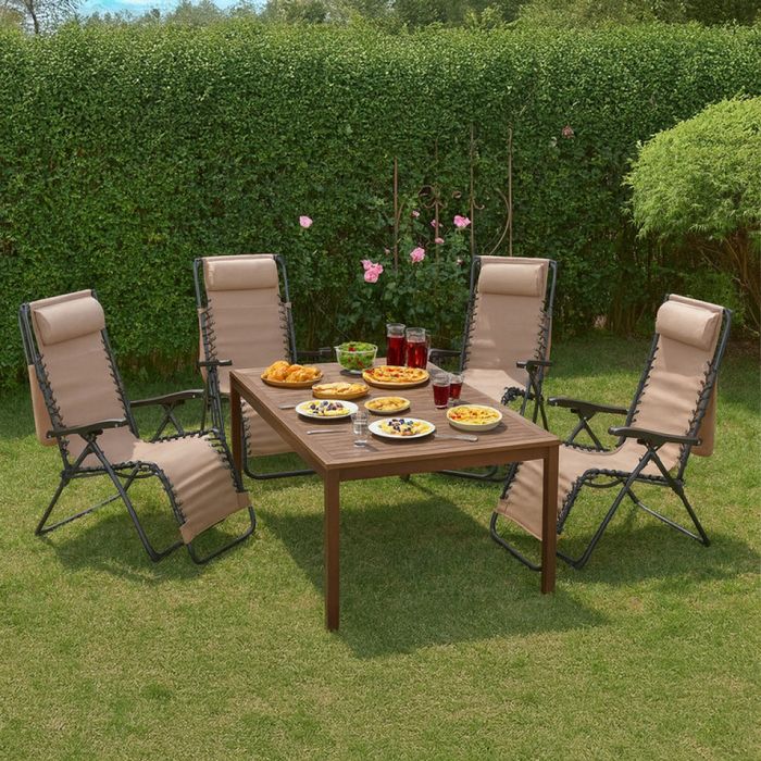 Сгъваем градински шезлонг с нулева гравитация и сенник – комфорт за пъ