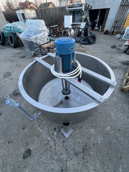 Malaxor, mixer INOX, profesional  1.100 litri, industrial, trifazat