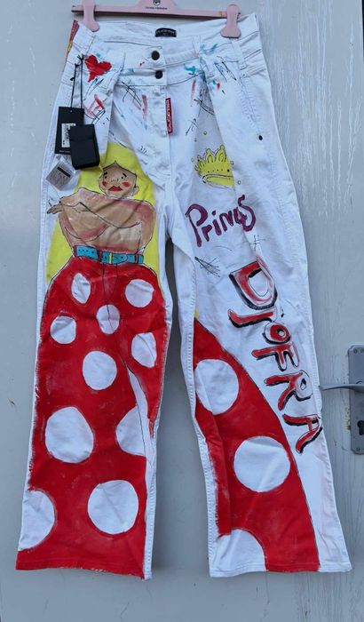 Djofra уникални дамски дънки нови широк модел 27 номер/М размер