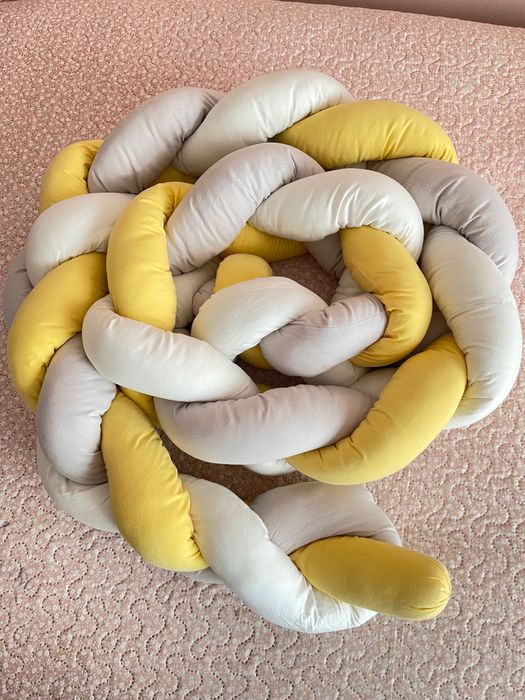 Плетен протектор за бебешко легло – 3 части