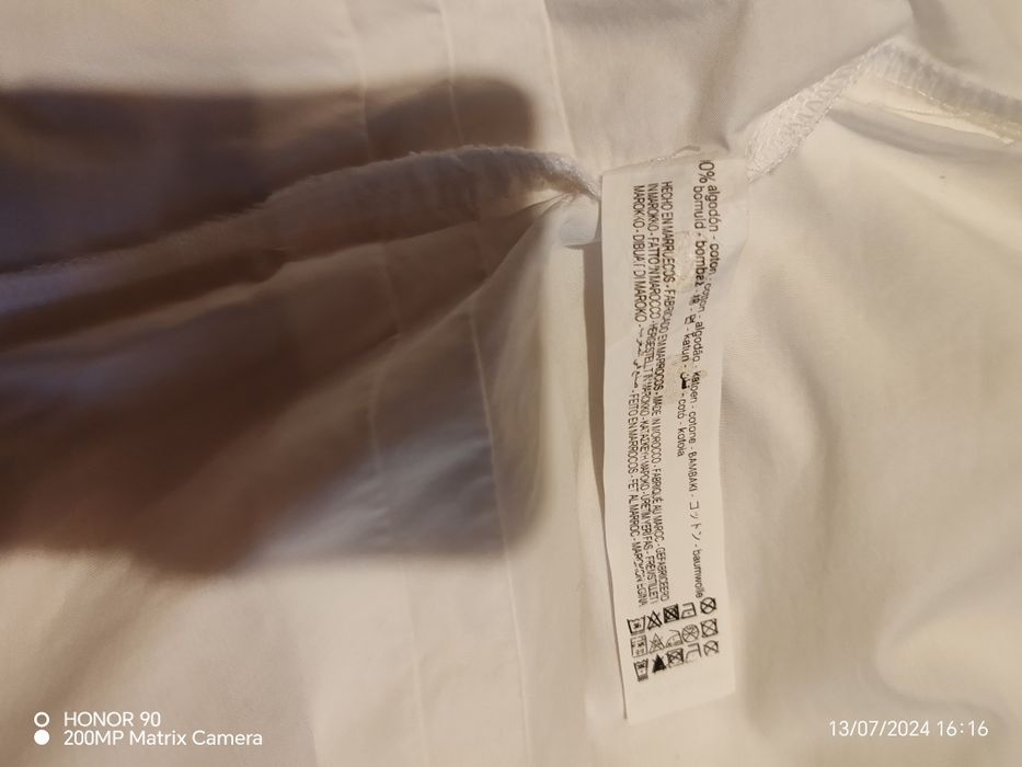 Rochie albă, ZARA, bumbac