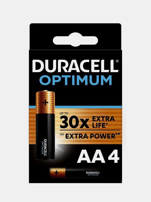 Батарейки Duracell Optimum, AA, пальчиковые,4 шт