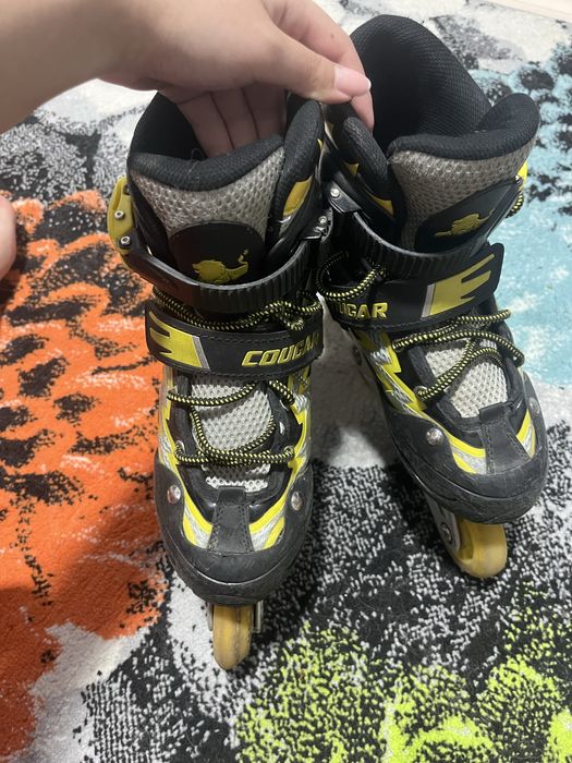 Ролик 37 размер черно-желтый