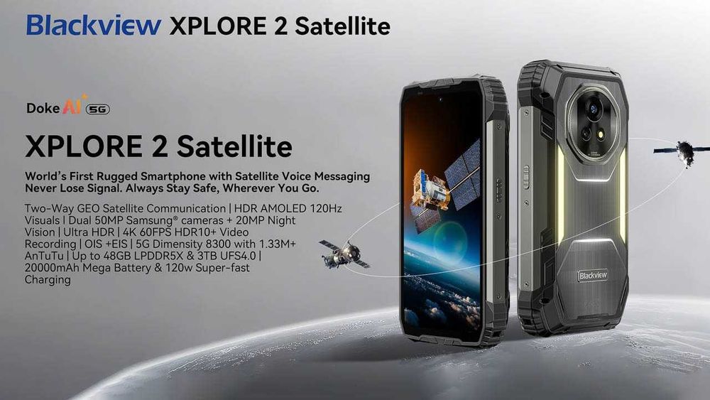 Blackview Xplore 2 Satellite 5G 48GB RAM 1TB ROM, с IP68/69 защита