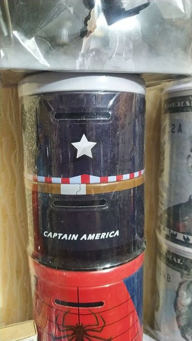 Копилки металлические  изображение супергероев