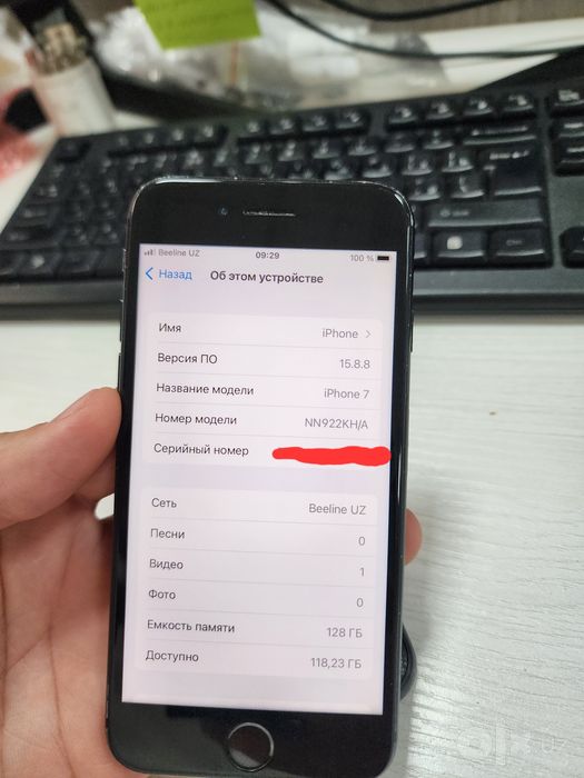 Iphone 7 Matte Black LL/A 128GB Xammayogi ishlidi