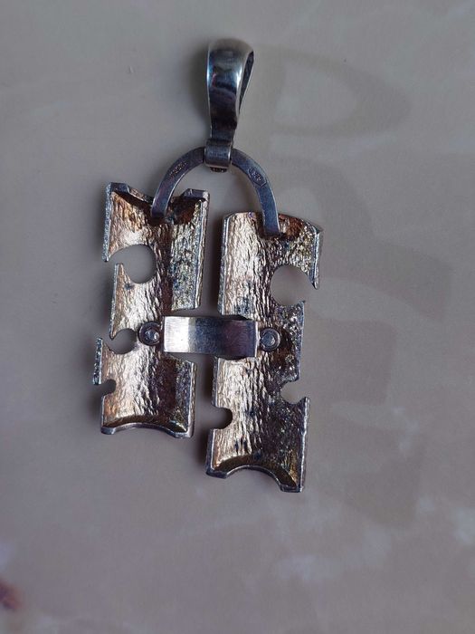 Pandantiv din argint cu email Italia Alessandria.