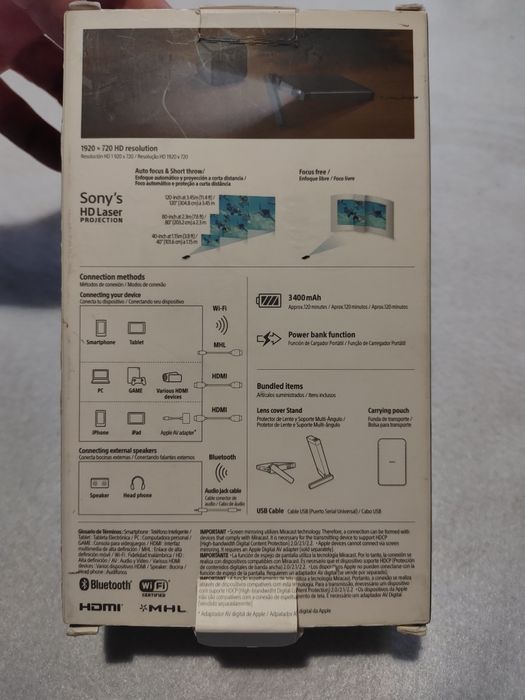 SONY Mobile Projector MP-CL1A