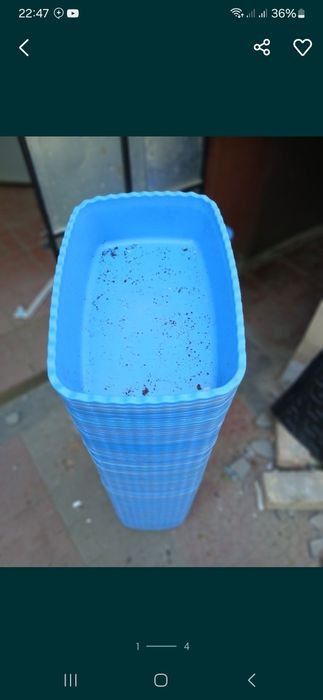 Пласмасса. Идишлар  25/40 размерли. 300 дона бор бир хил ранг