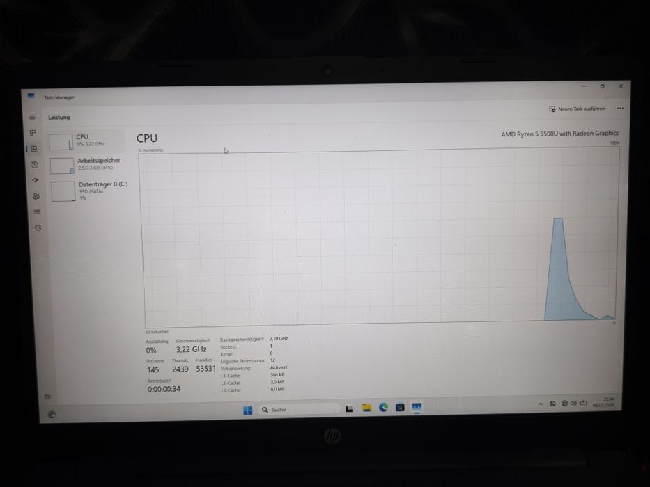 Laptop HP ryzen 5