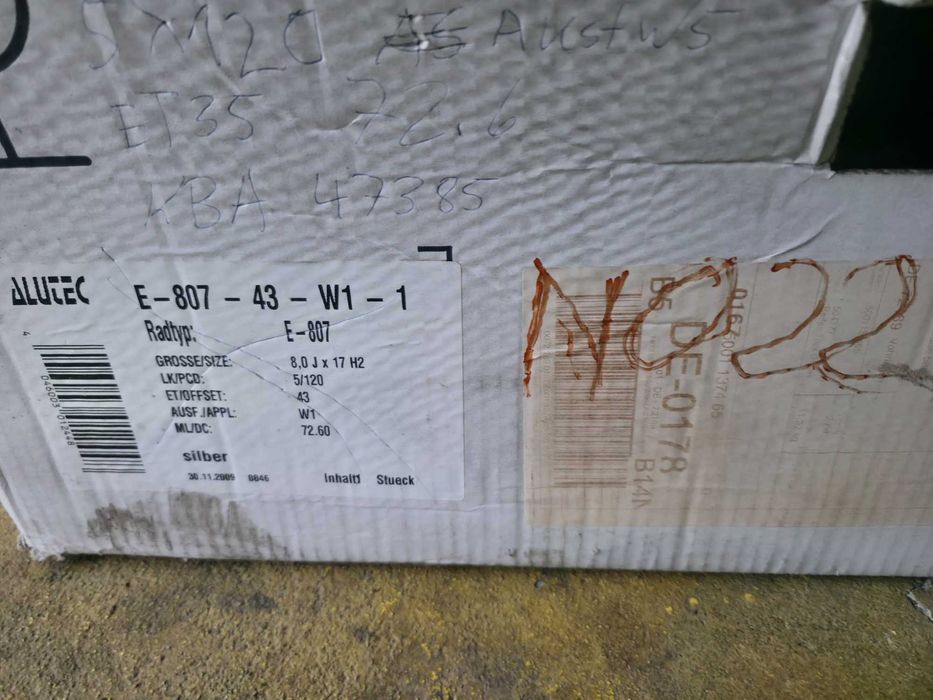 Jante Aliaj 5x120 17'' BMW Seria 1 E82 Seria 3 F30 E90 Seria 5 E60 NOI