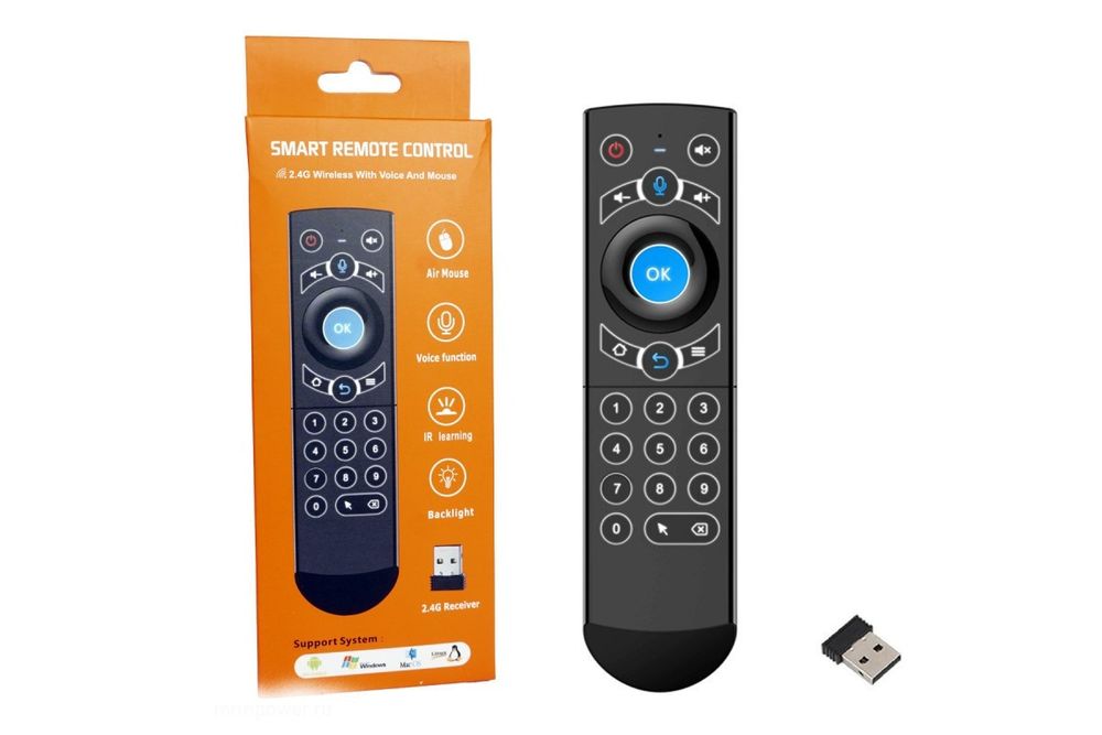 Это универсальный смарт-пульт дистанционного управления Air Mouse G21