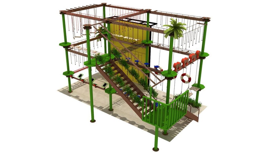 Веревочный парк.  Скалодром.