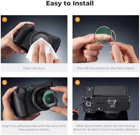 Нов Black Diffusion UV филтър 58mm за Canon PowerShot V1 за фотография