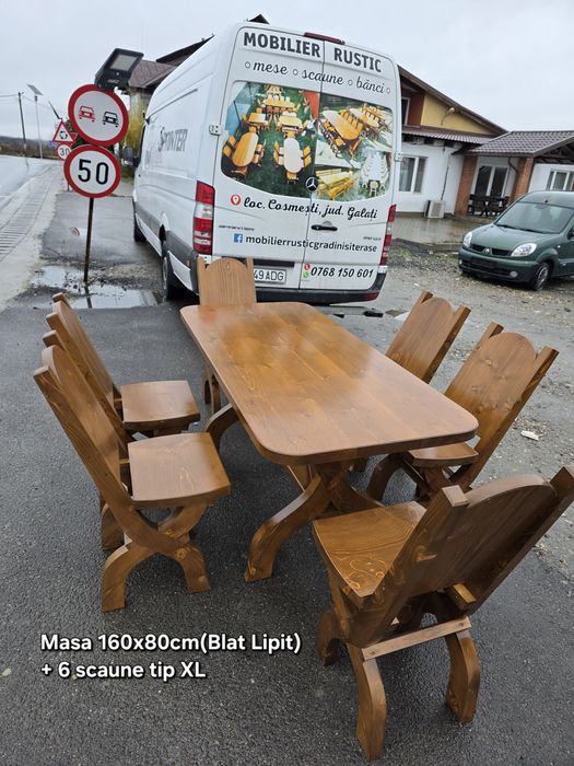Masa cu 4/ 6  scaune. Mobilier cu bănci. Mobilier terasa .Mese exerior