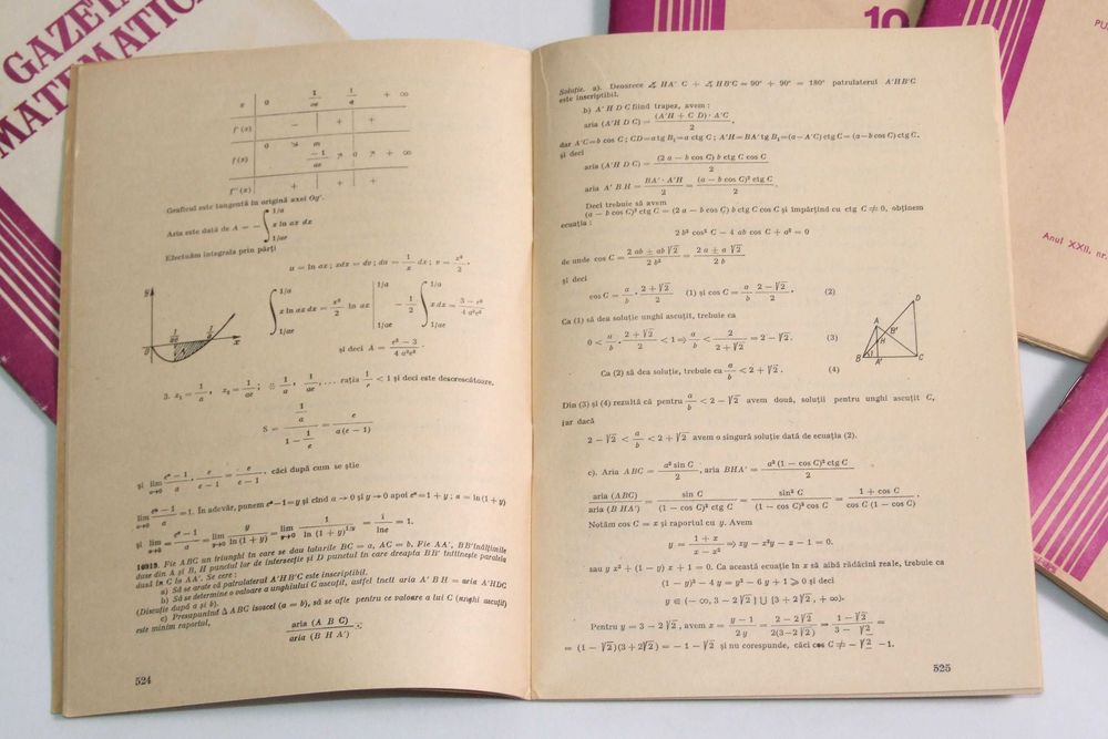 Gazeta Matematica, 30 numere, probleme date la olimpiade, admitere...