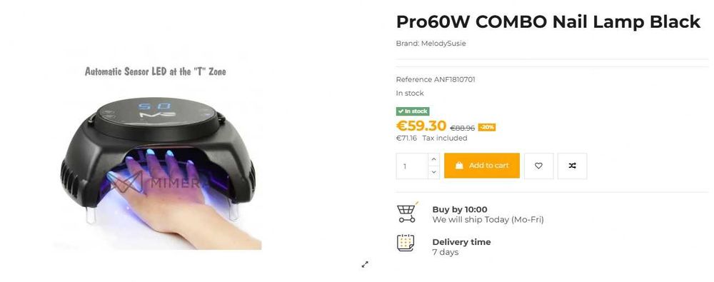 Професионална  UV лампа за маникюр MelodySusie Pro60W COMBO