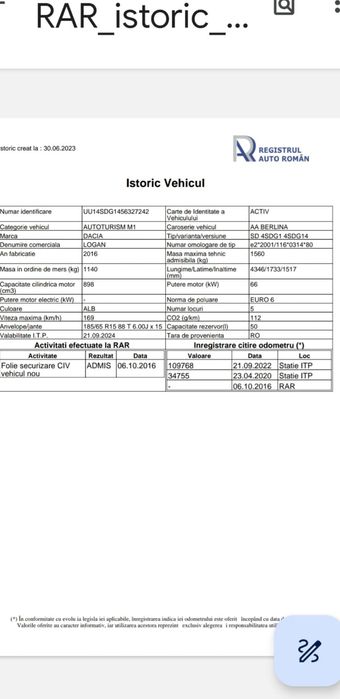 Dacia Logan2 0.9 euro6 GPL de fabrica luna10 2016