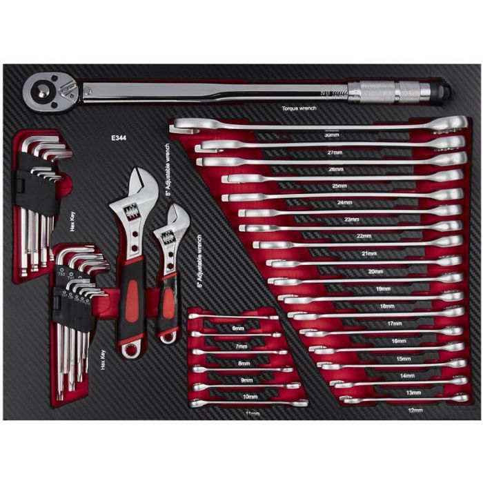 Dulap scule complet, pe roti, 7 sertare, 299 piese, Kraft