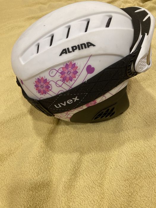 Ски каска Alpina и очила UVEX за момиче-150-155 см