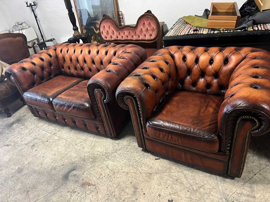 Canapea Chesterfield+ 1 fotoliu!