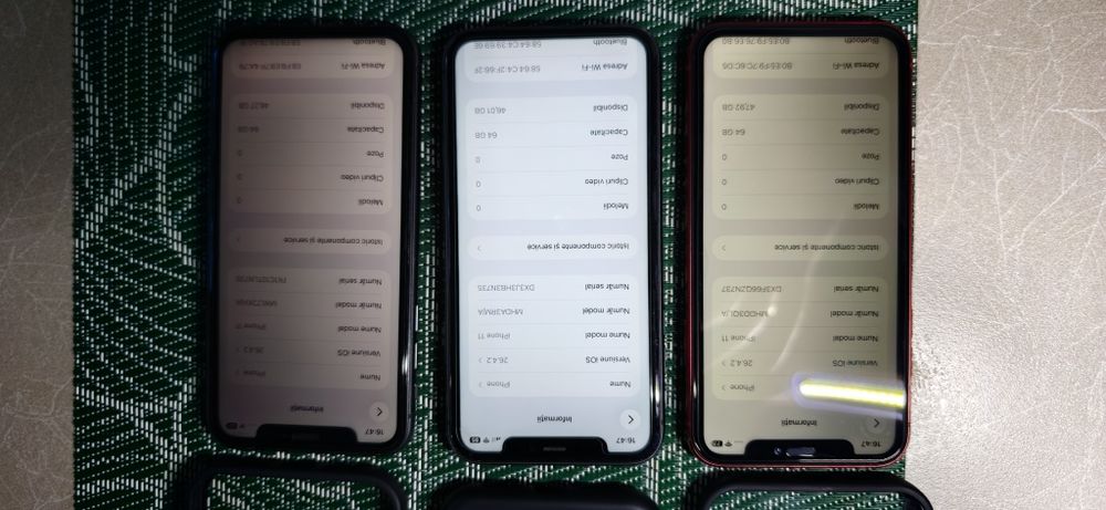 3x iPhone 11 64GB – Full funcționale – Face ID defect – 550 RON/buc FIX