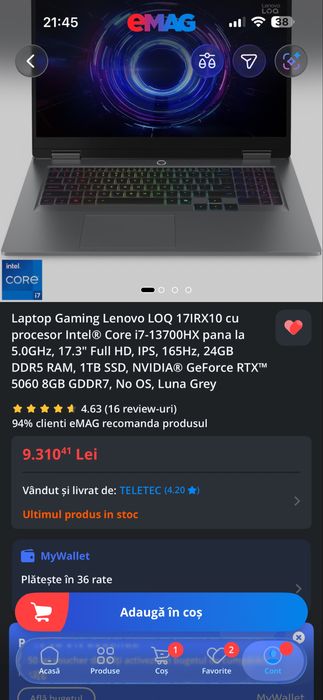 Laptop Lenovo Loq i7-13700hx Rtx 5060 24gb RAM
