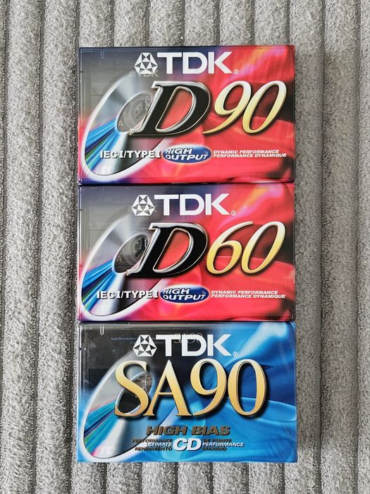 3 Casete Audio TDK D60-90 SA90 Japan