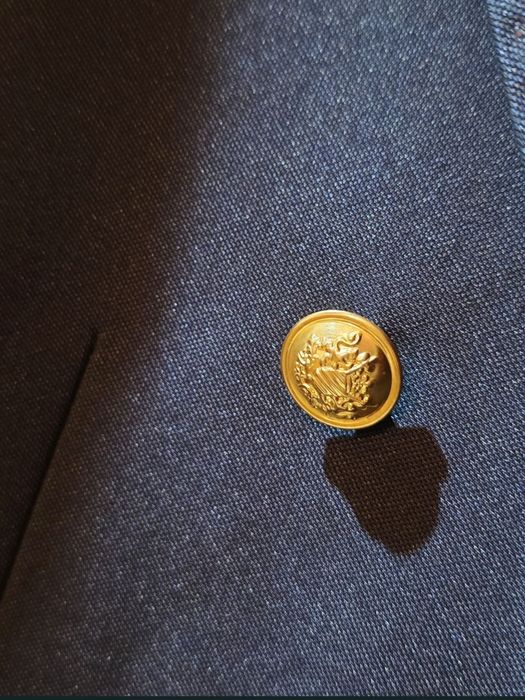 Sacou narbatesc double breadted navy Pamoni mar 46