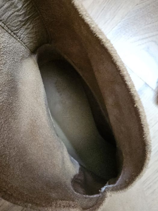 Zara reserved 40 естествен велур бежави