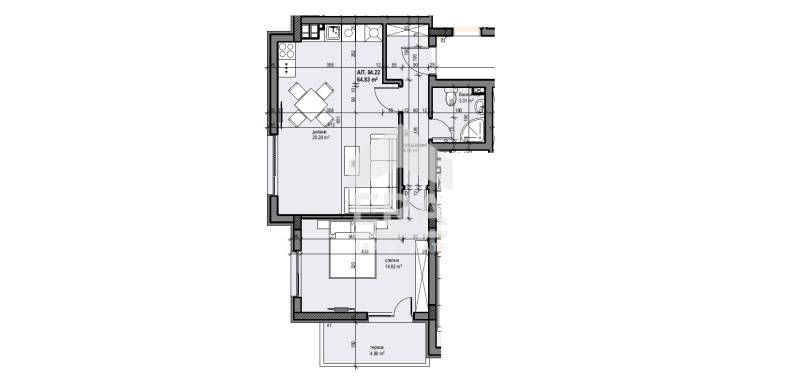 Продава се Двустаен апартамент в Банкя - 72 кв.м за 2091 €/кв.м - Снимка #2