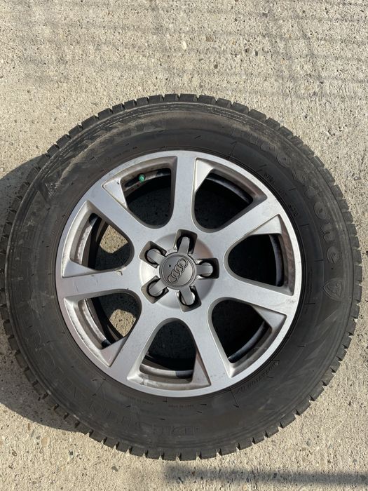 Set jante aliaj R17 5x112 originale Audi Q5  cu anvelope de iarna