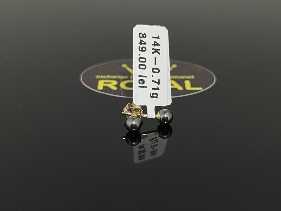 Bijuteria Royal CB : Cercei dama aur 14k 585   0,71 gr