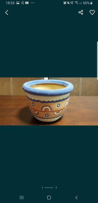 Ghiveci masca ceramica decorativa