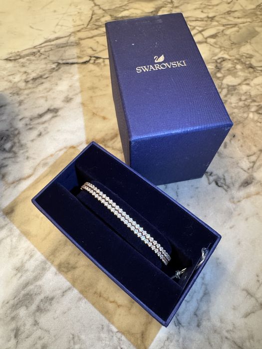 Браслет Swarovski с камнями в розовом золоте