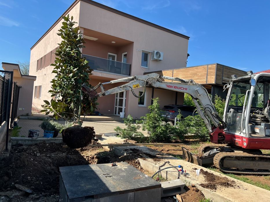 Miniexcavator  fundatii , piscine , curatiri terenuri