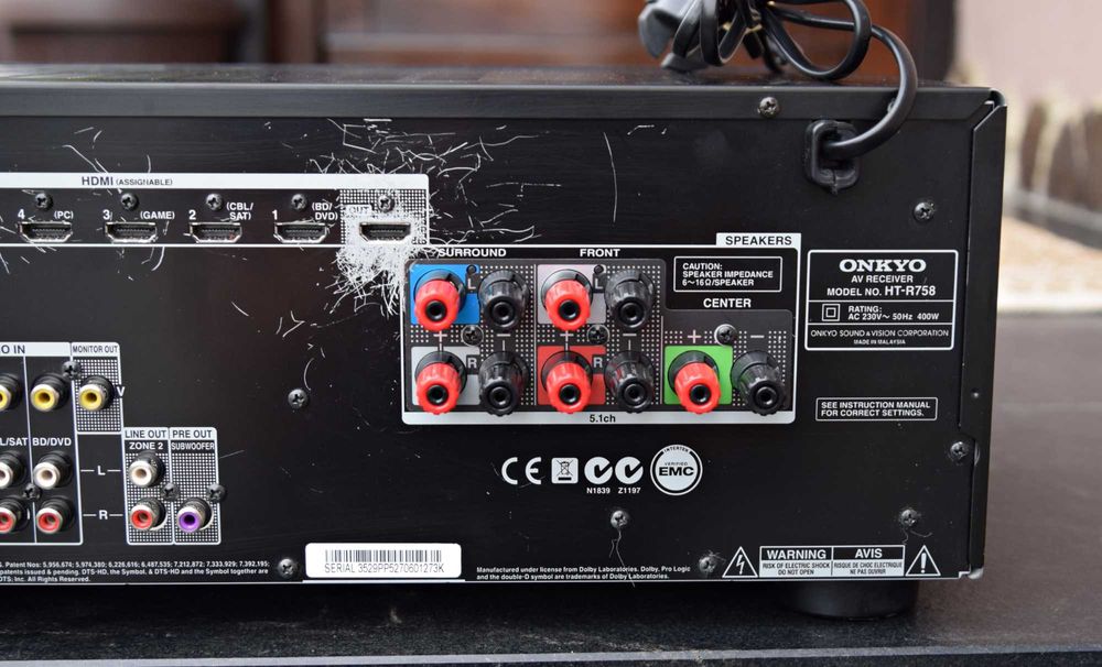 Amplificator 5.1 Onkyo HT-R 758, AV Receiver, Defect
