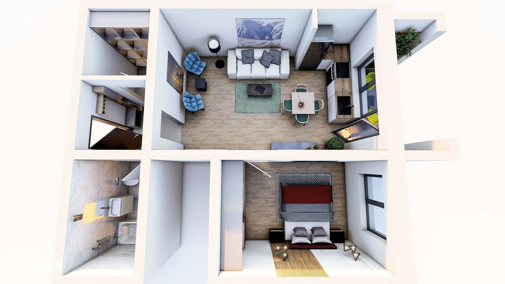 Apartament 49 mp, etaj 2, 78 800 euro, TVA inclus, Subcetate City 2.