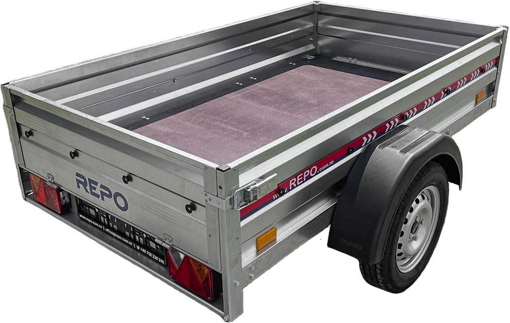 Remorca 750 kg Repo 205x115x34 cm Carte RAR, Numere Rosi