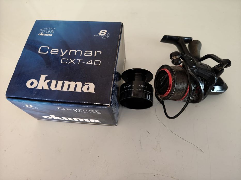 Lanseta Okuma C.B. Feeder, 3.60m, 60-120g, 3+3buc + Okuma Ceymar XT 40