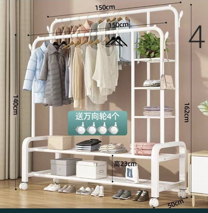 Вешалка напольная для одежды в прихожую металлическая - это функционал