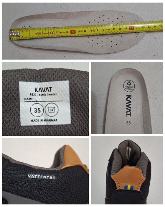 Ghete Kavat Iggesund WP, impermeabile cu Velcro, Nr. 35 EU unisex, Suedia