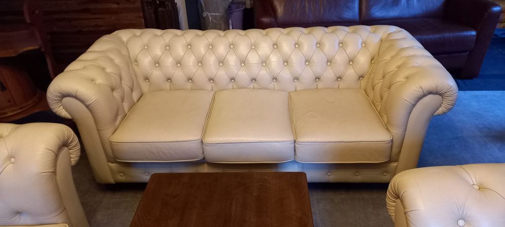 Set canapele Chesterfield  piele naturala