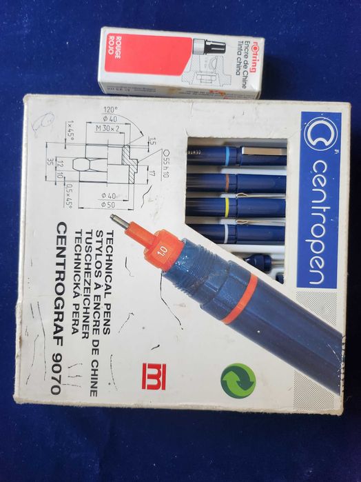 рапидографи Rotring Isograph и Centropen, пергели Orig.Richter de Luxe