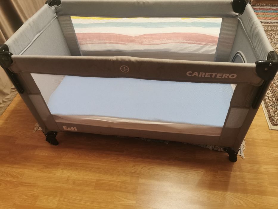 Pătuț pliabil Caretero Esti +  saltea cocos