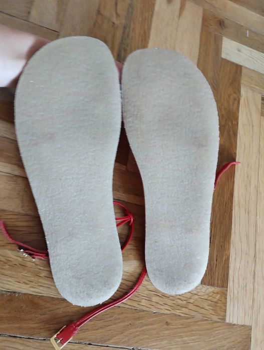 Боси сандали Groundies дамски червени кожени 41 номер 28 см