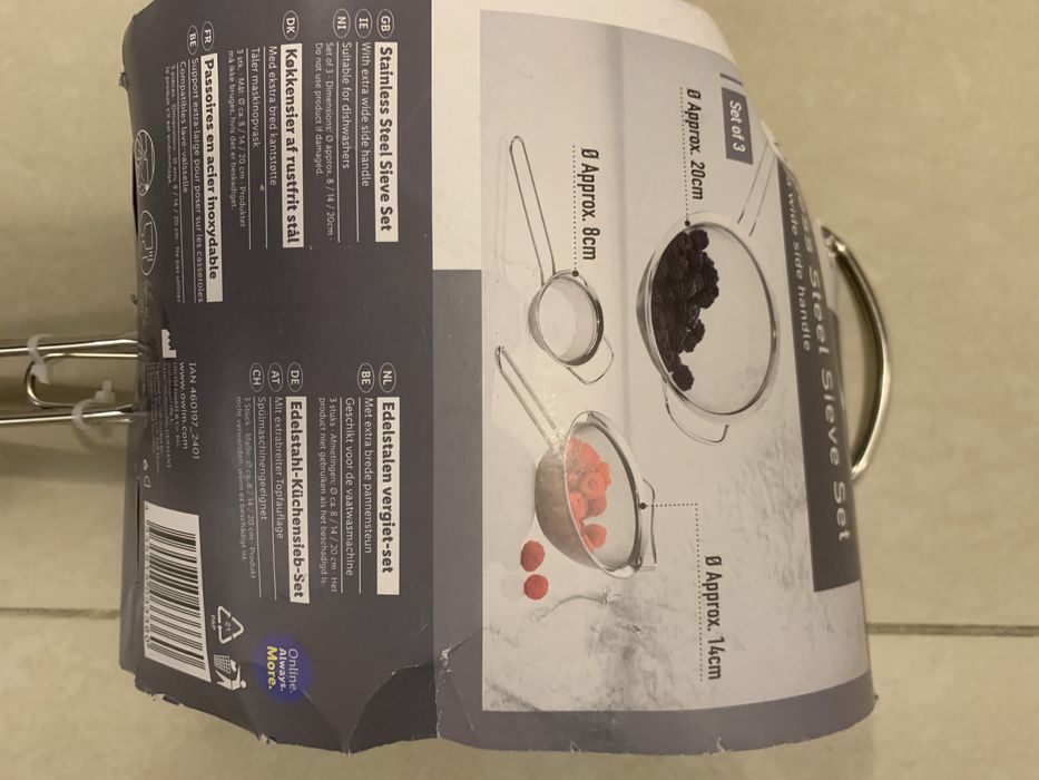 Vas sticla termorezistenta Ernesto, cratita email, 3 site inox