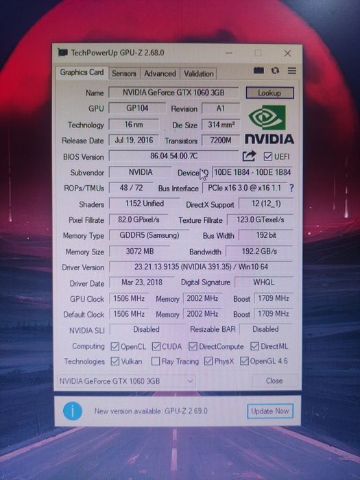 Видеокарта Gtx 1060 3gb stormx