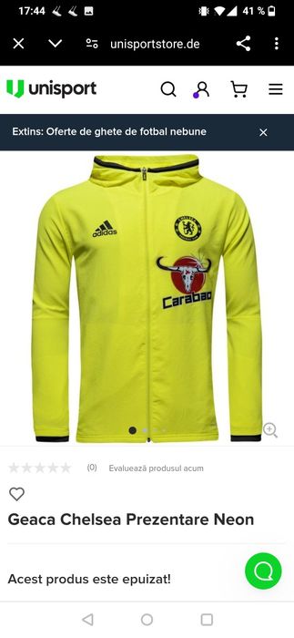Jacheta Adidas Chelsea Londra S galben fluo
