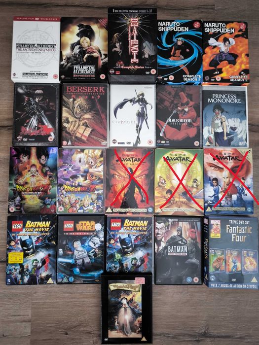 DVD Филми, Сериали Колекционерски издания Anime Аниме манга Manga, наруто naruto Fullmetal alchemist Dragon ball Z Death note Berserk, Avatar Mononoke
